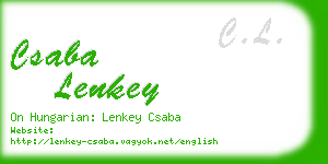 csaba lenkey business card